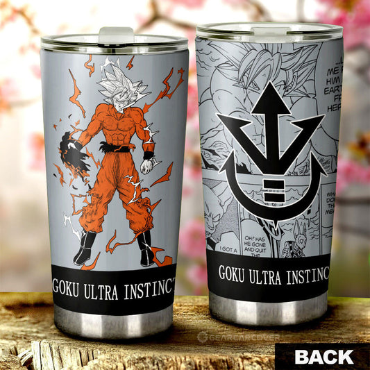 Goku Ultra Instinct Tumbler Cup Custom Dragon Ball Anime For Car - Gearcarcover - 1