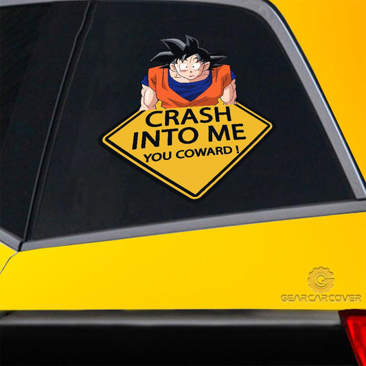 Goku Warning Car Sticker Custom Dragon Ball Anime Car Accessories - Gearcarcover - 2