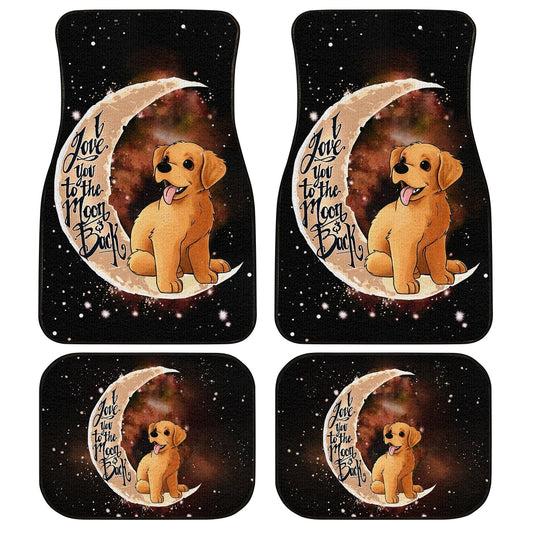 Golden Retriever Car Floor Mats I Love You To The Moon And Back Gift Idea Car Accessories - Gearcarcover - 1