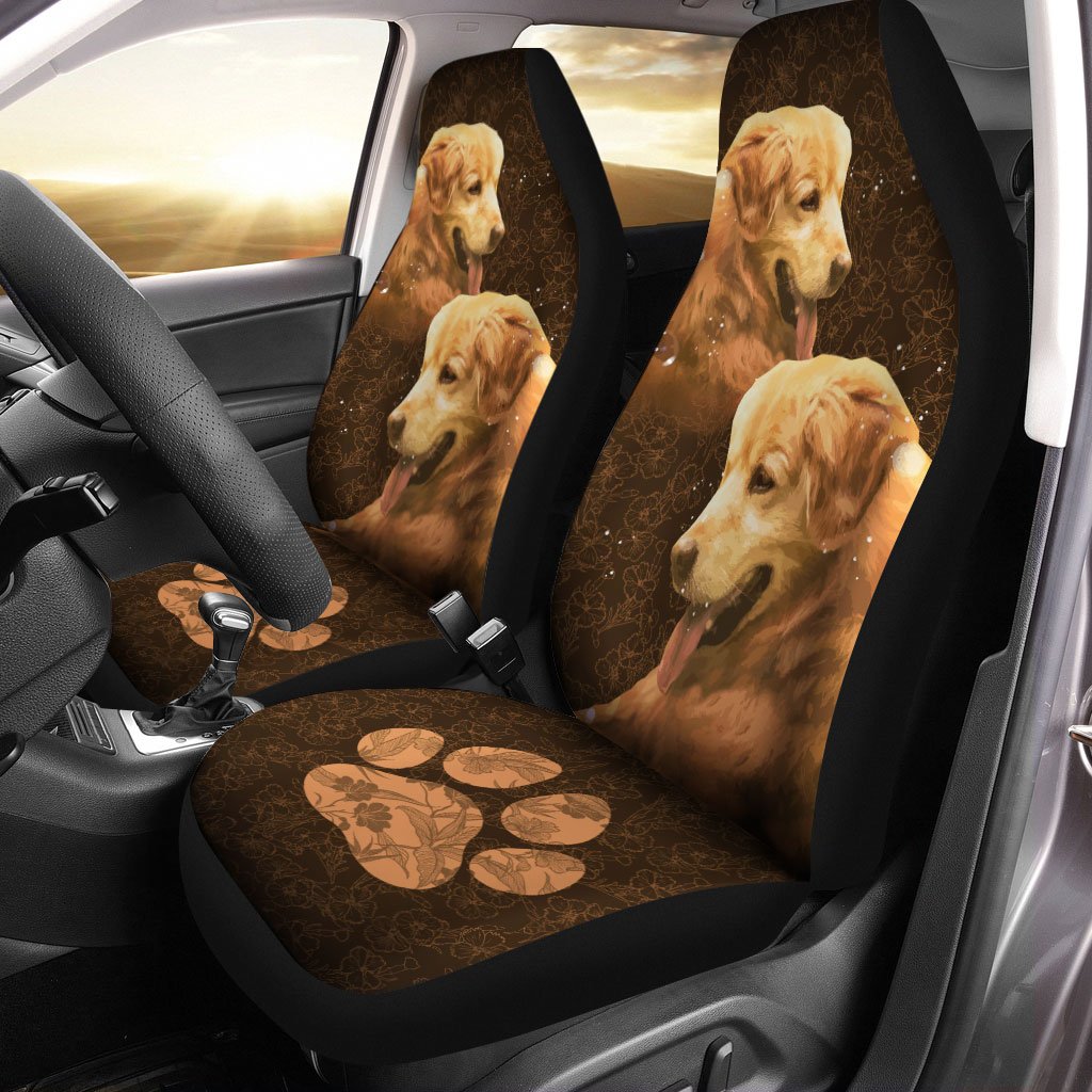 Golden Retriever Car Seat Covers Custom Puppies Dog Car Accessories - Gearcarcover - 2