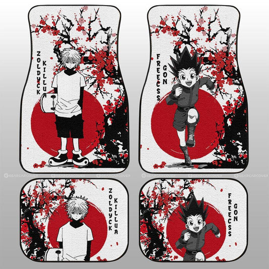 Gon And Killua Car Floor Mats Custom Japan Style Hunter x Hunter Car Accessories - Gearcarcover - 1