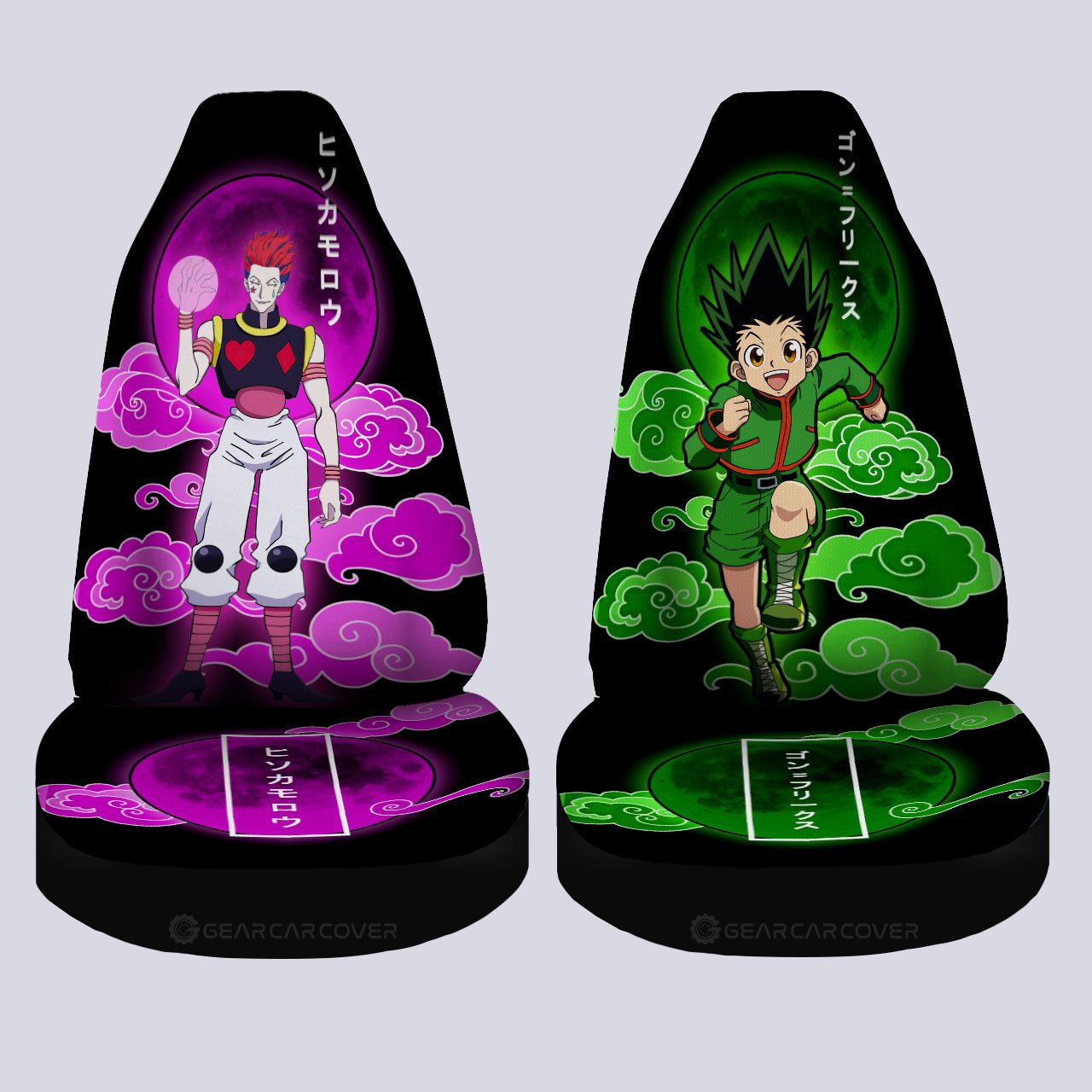 Gon Freecss And Hisoka Morow Car Seat Covers Custom Hunter x Hunter Anime Car Accessories - Gearcarcover - 4