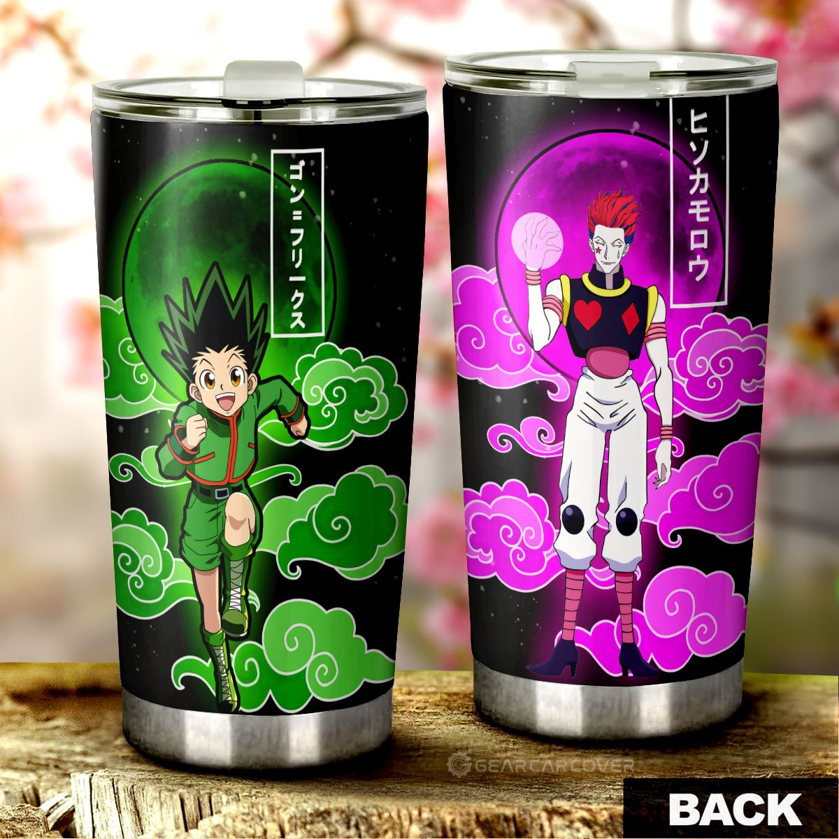 Gon Freecss And Hisoka Morow Tumbler Cup Custom Hunter x Hunter Anime Car Accessories - Gearcarcover - 1