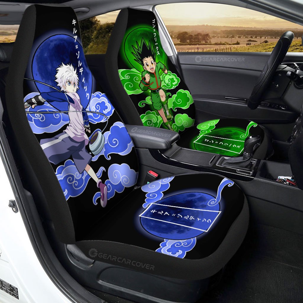 Gon Freecss And Killua Zoldyck Car Seat Covers Custom Hunter x Hunter Anime Car Accessories - Gearcarcover - 1