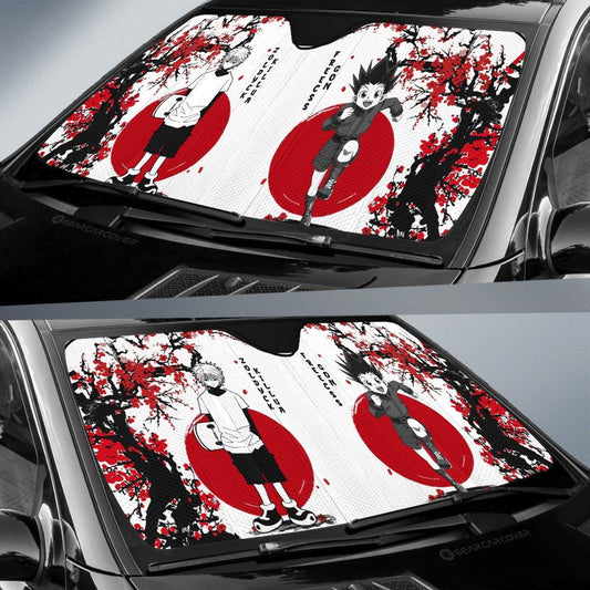 Gon Freecss And Killua Zoldyck Car Sunshade Custom Japan Style Hunter x Hunter Anime Car Accessories - Gearcarcover - 2