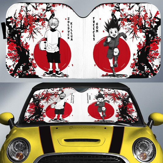 Gon Freecss And Killua Zoldyck Car Sunshade Custom Japan Style Hunter x Hunter Anime Car Accessories - Gearcarcover - 1