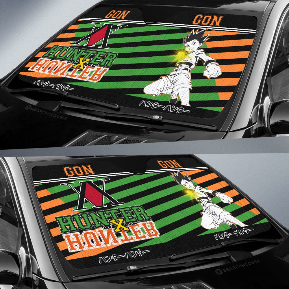 Gon Freecss Car Sunshade Custom Hunter x Hunter Anime Car Interior Accessories - Gearcarcover - 3