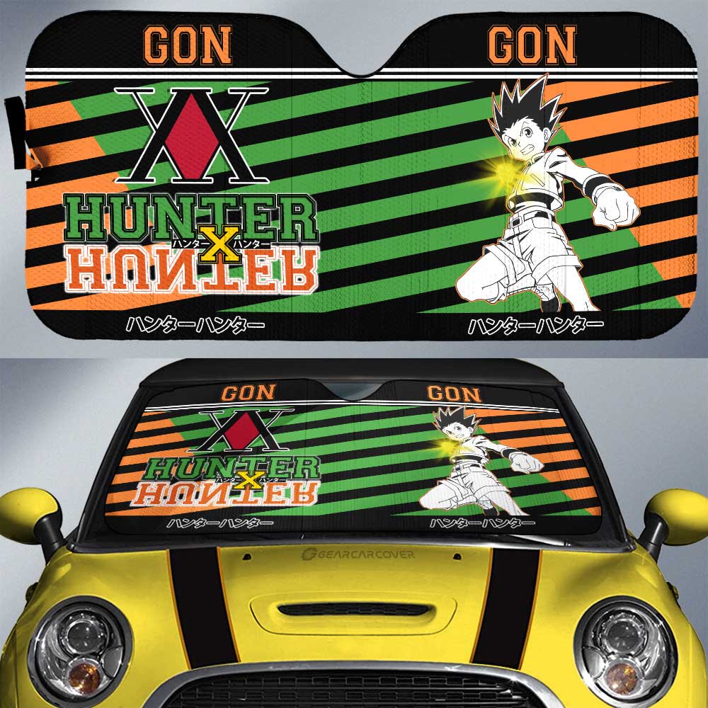 Gon Freecss Car Sunshade Custom Hunter x Hunter Anime Car Interior Accessories - Gearcarcover - 1