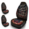 Good Girl Love Her Jesus Car Seat Covers Custom Name US Flag Car Accessories - Gearcarcover - 2