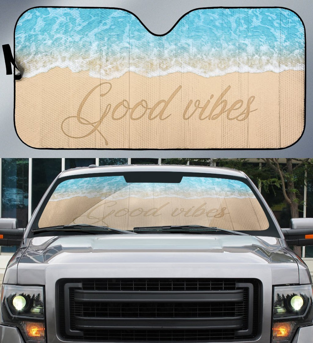 Good Vibes Beach Car Sunshade Custom Car Interior Accessories - Gearcarcover - 1