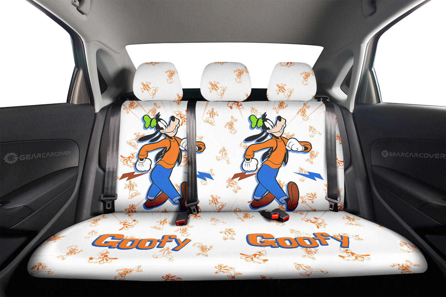 Goofy Car Back Seat Cover Custom Cartoon Car Accessories - Gearcarcover - 2