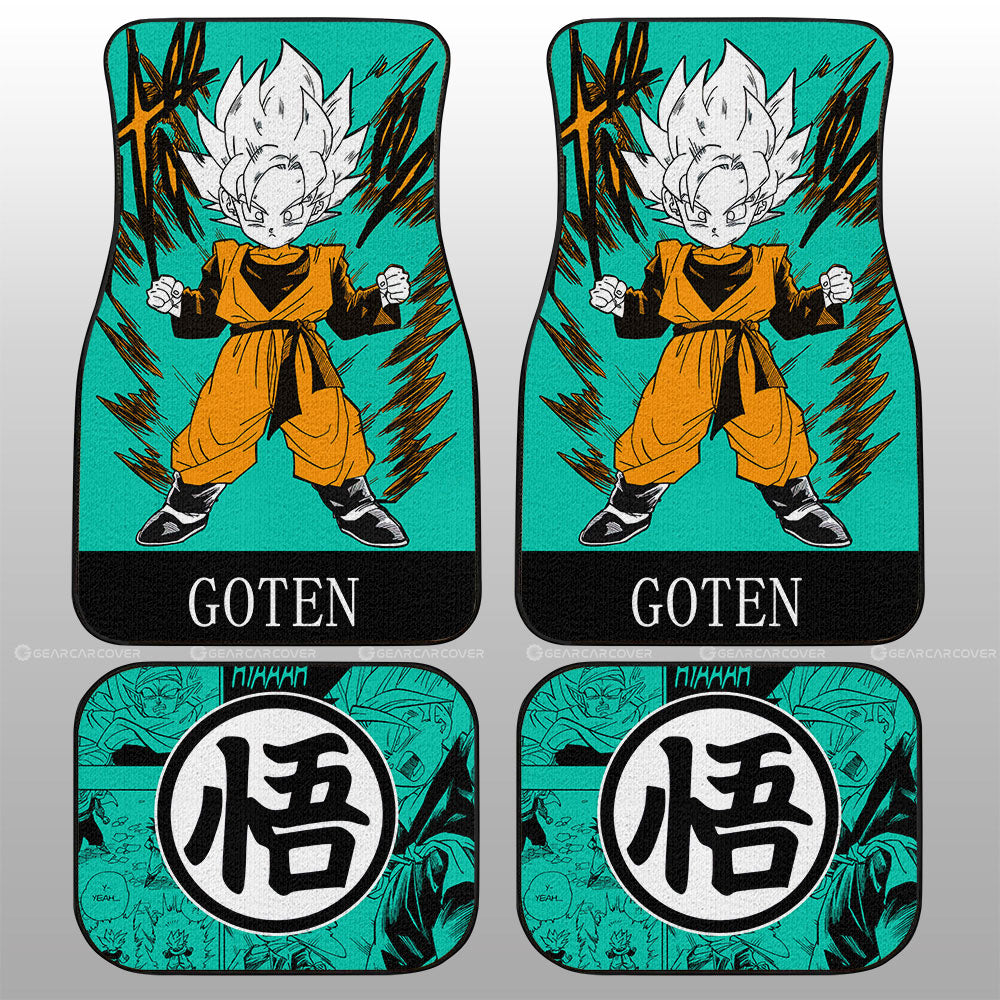 Goten Car Floor Mats Custom Dragon Ball Anime Manga Color Style - Gearcarcover - 2