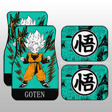 Goten Car Floor Mats Custom Dragon Ball Anime Manga Color Style - Gearcarcover - 1