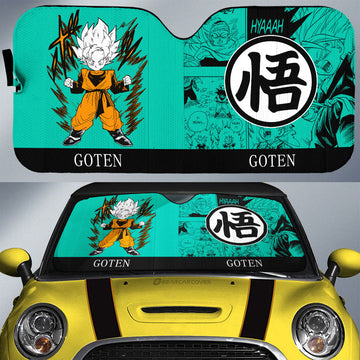 Goten Car Sunshade Custom Dragon Ball Anime Manga Color Style - Gearcarcover - 1