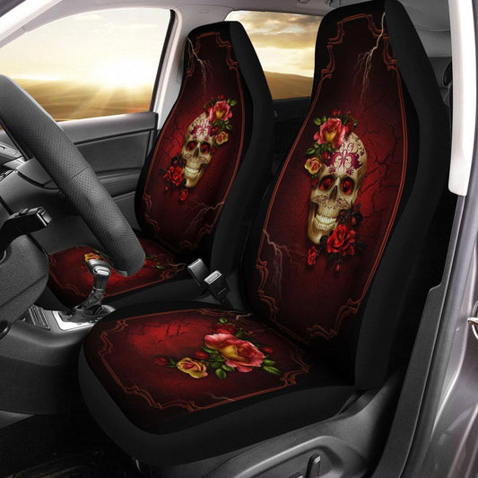 Gothic Floral Rose Car Seat Covers Custom Car Accessories - Gearcarcover - 1