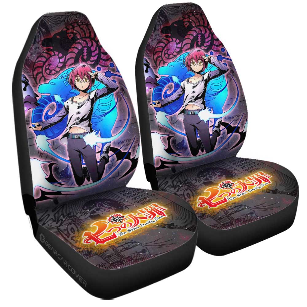 Gowther Car Seat Covers Custom Seven Deadly Sins Anime Galaxy Manga St