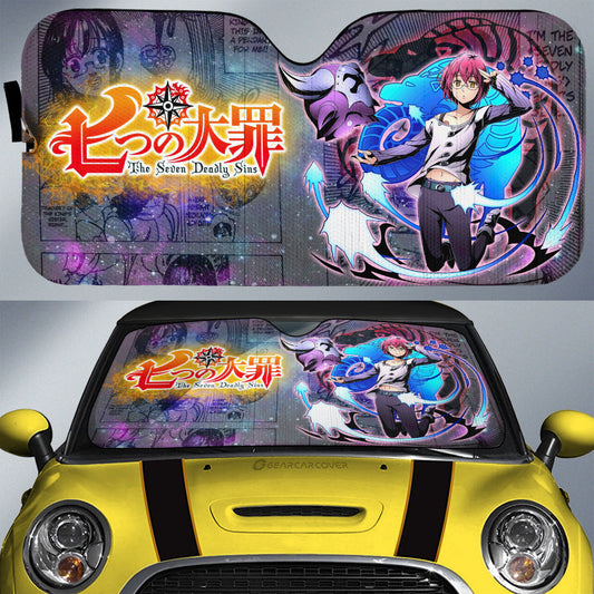 Gowther Car Sunshade Custom Seven Deadly Sins Anime Galaxy Manga Style - Gearcarcover - 1