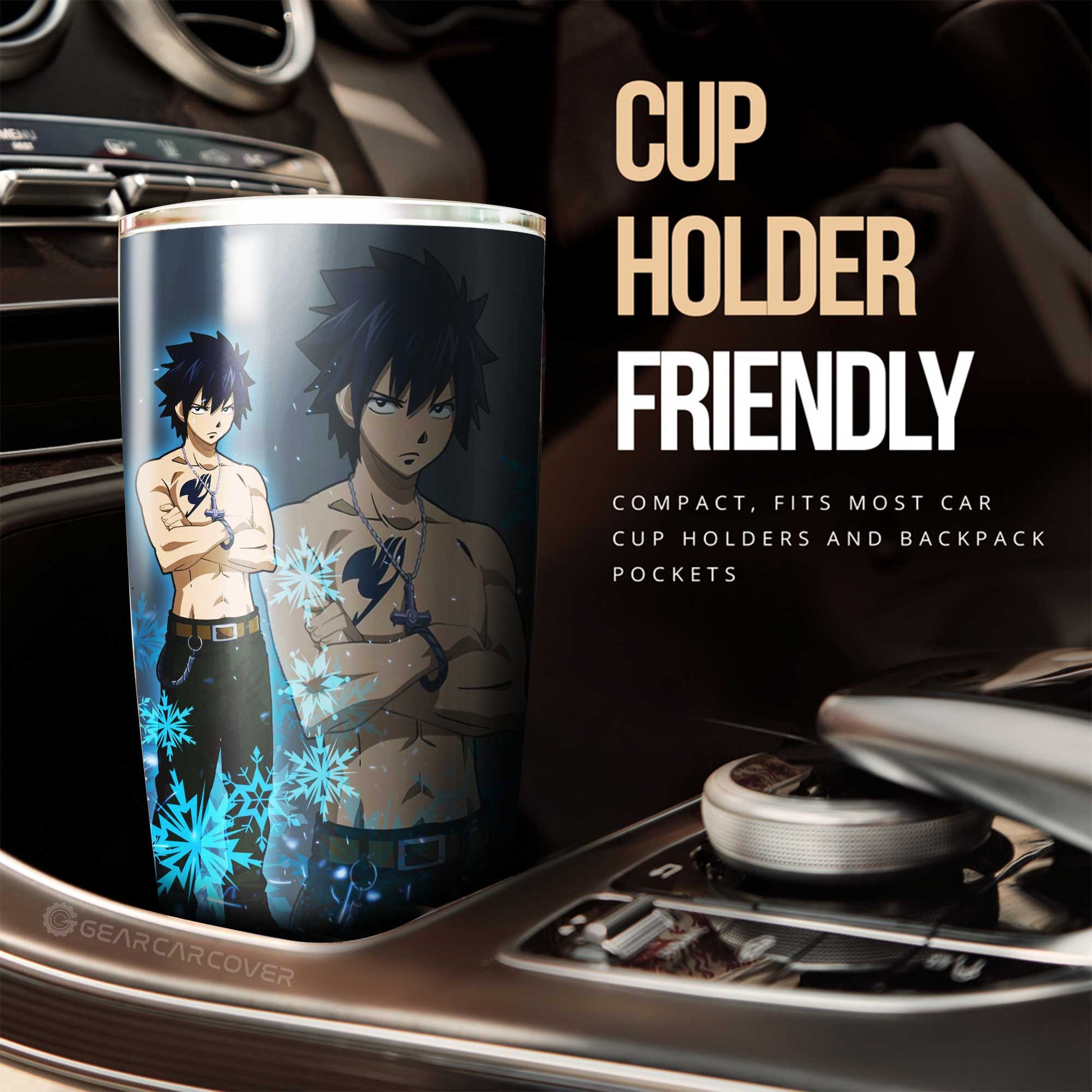 Gray Fullbuster Tumbler Cup Custom Fairy Tail Anime Car Accessories - Gearcarcover - 2