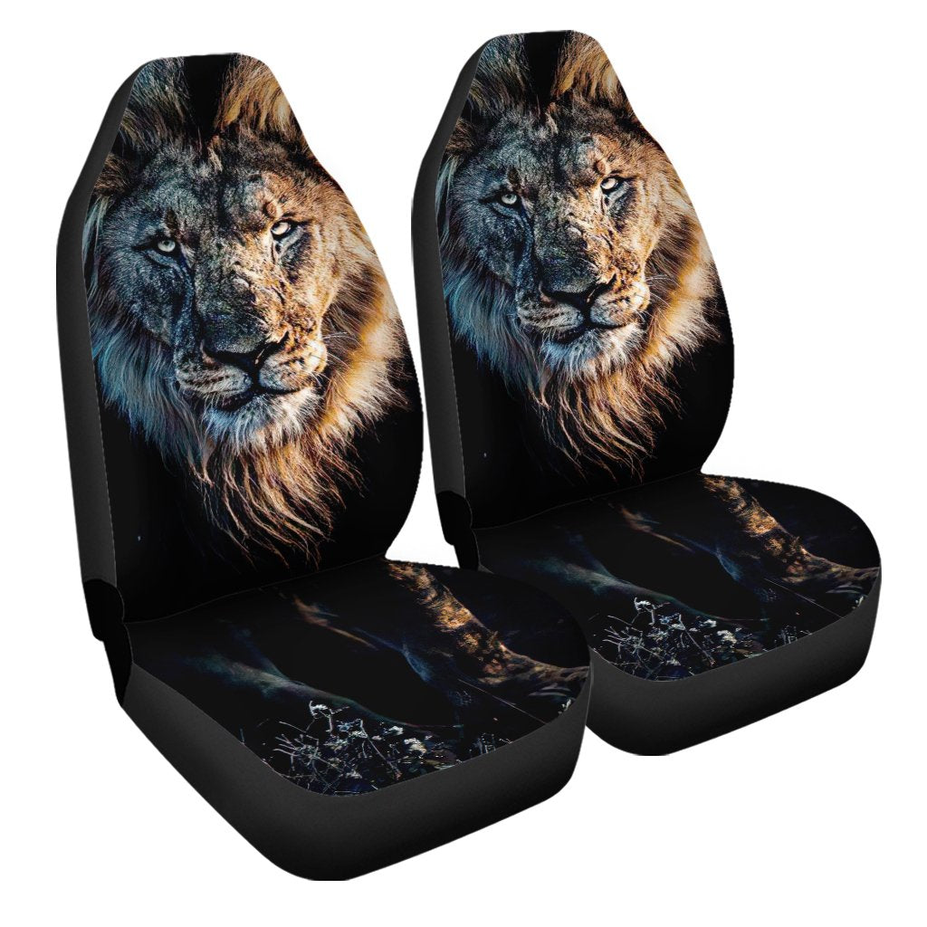 Great Dad Lion Car Seat Covers Custom Car Accessories Gift For Dad - Gearcarcover - 3