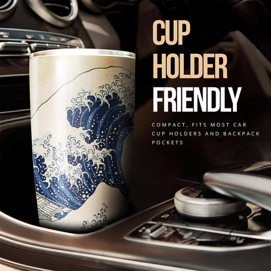 Great Wave Tumbler Stainless Steel Custom - Gearcarcover - 2