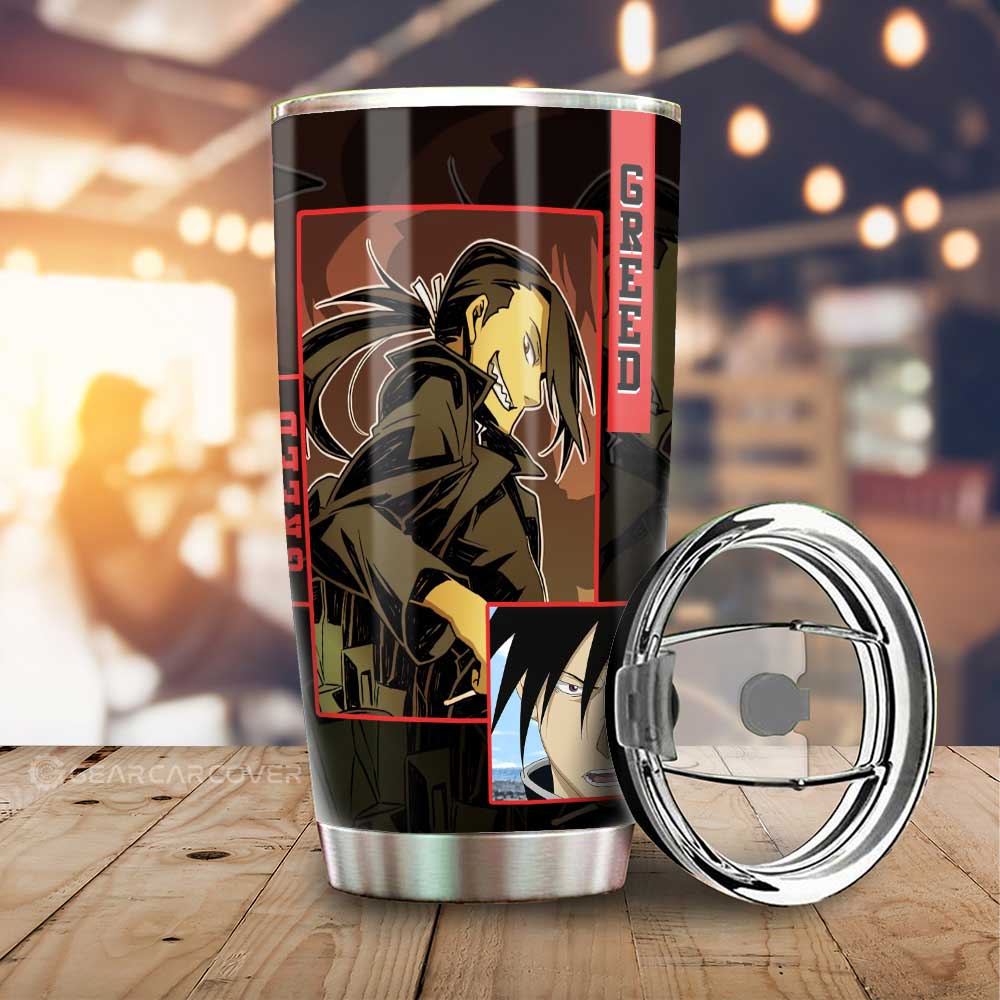 Greed Tumbler Cup Custom Fullmetal Alchemist Anime - Gearcarcover - 1