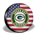 Green Bay Packers Spare Tire Covers Custom US Flag Style - Gearcarcover - 3
