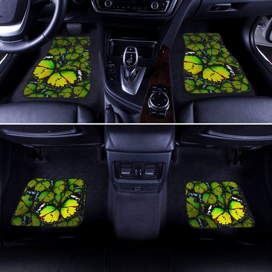 Green Butterfly Car Floor Mats Custom Beautiful Car Accessories - Gearcarcover - 2