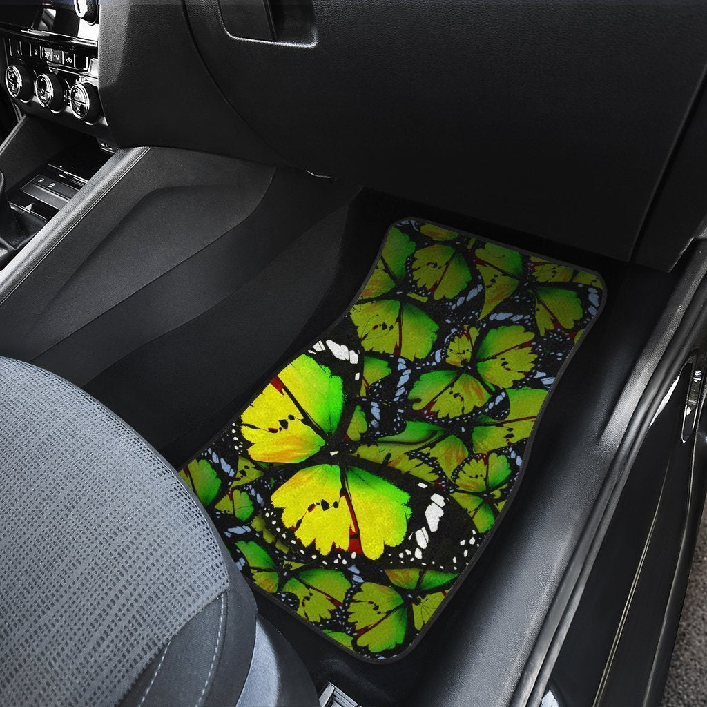 Green Butterfly Car Floor Mats Custom Beautiful Car Accessories - Gearcarcover - 4