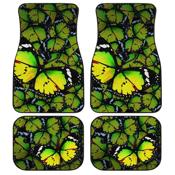 Green Butterfly Car Floor Mats Custom Beautiful Car Accessories - Gearcarcover - 1