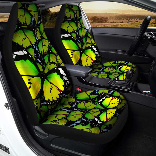 Green Butterfly Car Seat Covers Custom Pattern Car Accessories - Gearcarcover - 2
