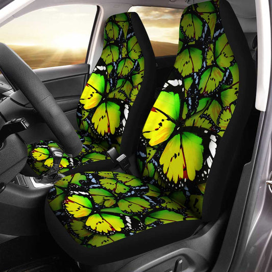 Green Butterfly Car Seat Covers Custom Pattern Car Accessories - Gearcarcover - 1