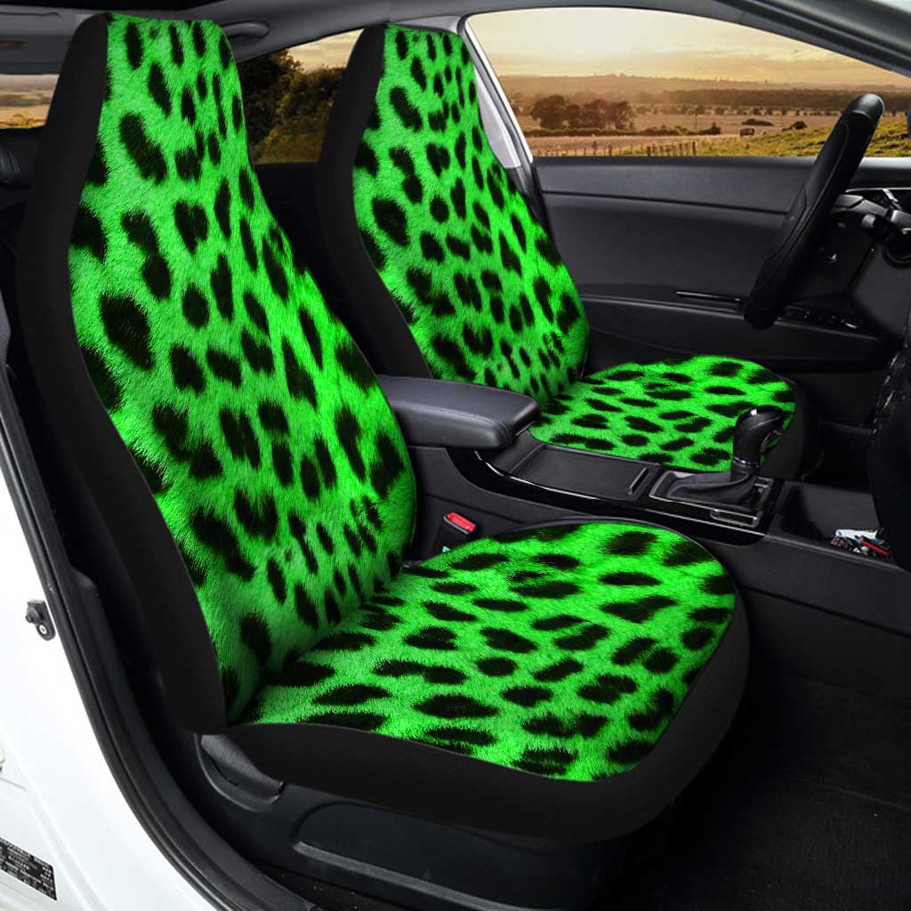 Green Cheetah Print Car Seat Covers Custom Car Accessories - Gearcarcover - 1