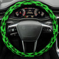 Green Cheetah Skin Steering Wheel Cover Custom Animal Skin Printed Car Interior Accessories - Gearcarcover - 4