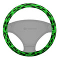 Green Cheetah Skin Steering Wheel Cover Custom Animal Skin Printed Car Interior Accessories - Gearcarcover - 1