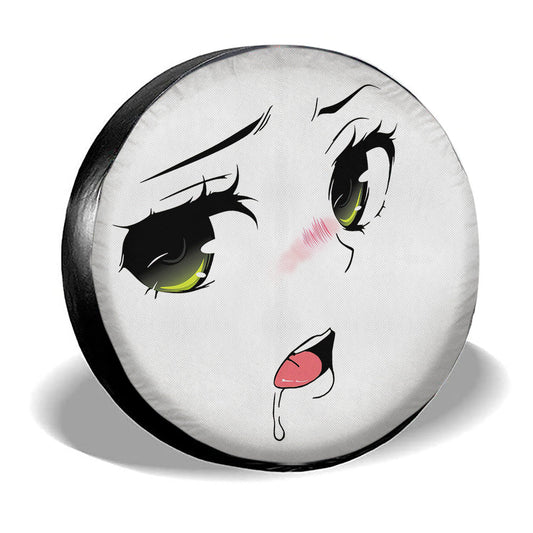 Green Eyes Ahegao Face Spare Tire Covers Custom Ahegao Style Car Accessories - Gearcarcover - 2