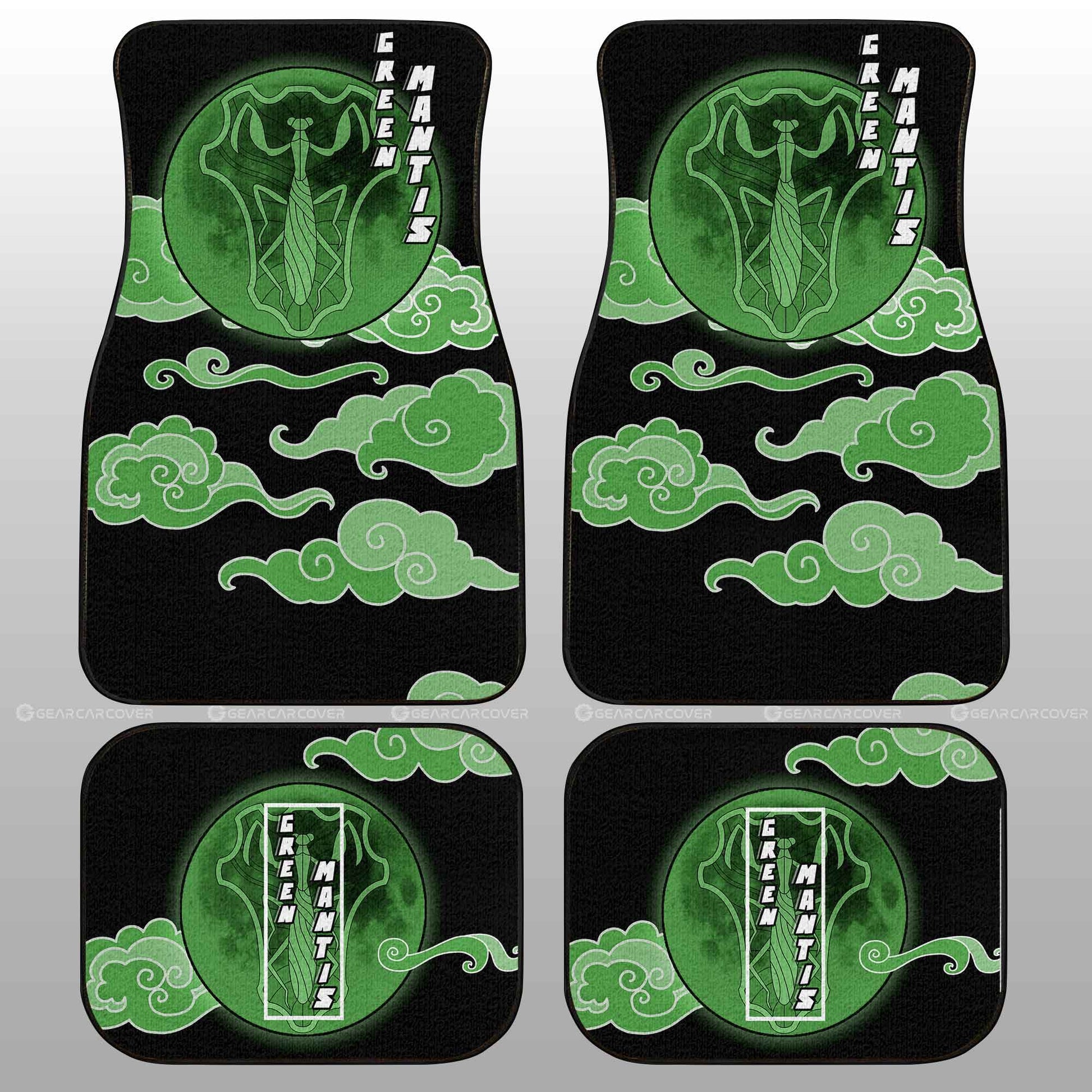Green Mantis Car Floor Mats Custom Anime Black Clover Car Interior Accessories - Gearcarcover - 2