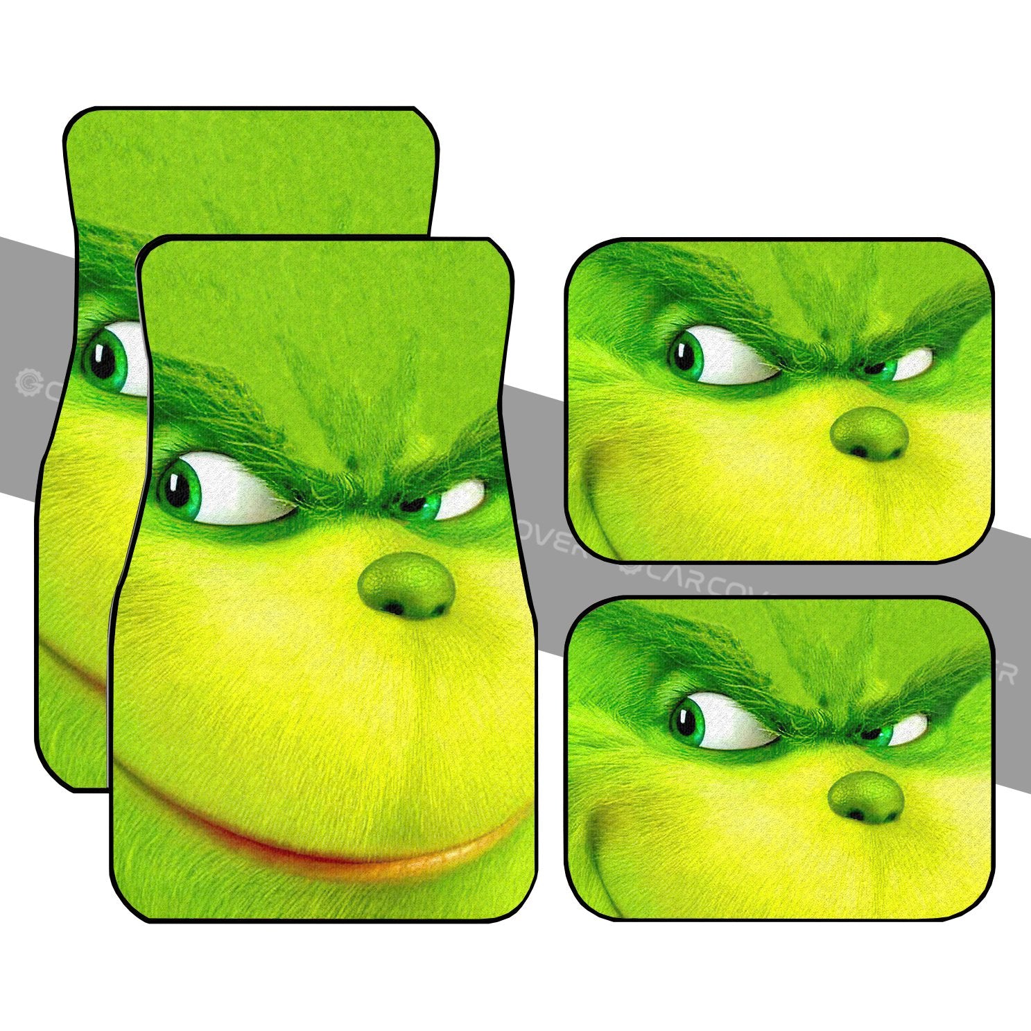 Grinch Car Floor Mats Custom Christmas Car Interior Accessories - Gearcarcover - 1