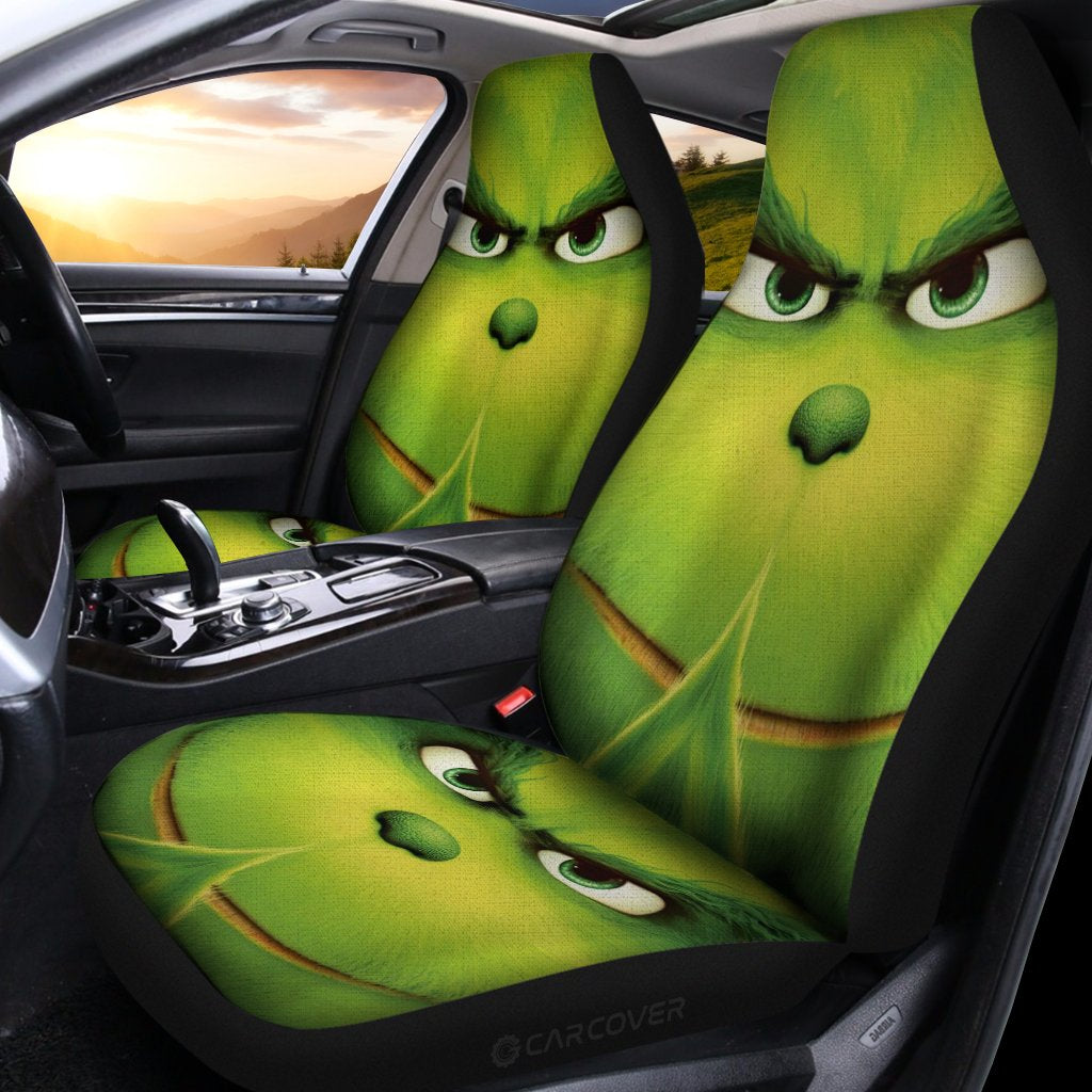 Grinch Car Seat Covers Custom Car Interior Accessories Christmas Decorations - Gearcarcover - 2