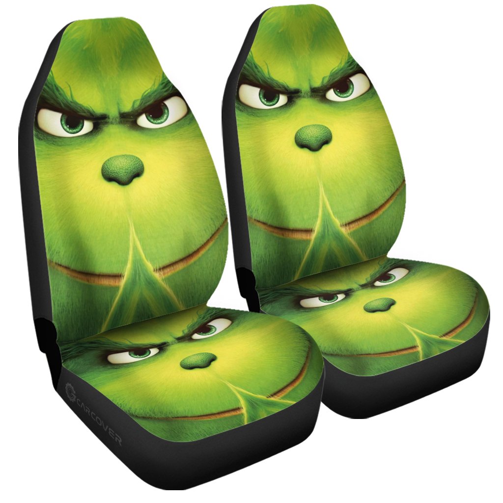 Grinch Car Seat Covers Custom Car Interior Accessories Christmas Decorations - Gearcarcover - 3