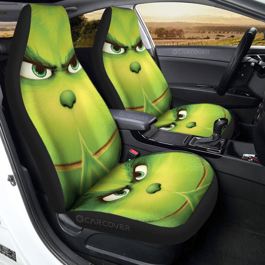 Grinch Car Seat Covers Custom Car Interior Accessories Christmas Decorations - Gearcarcover - 1