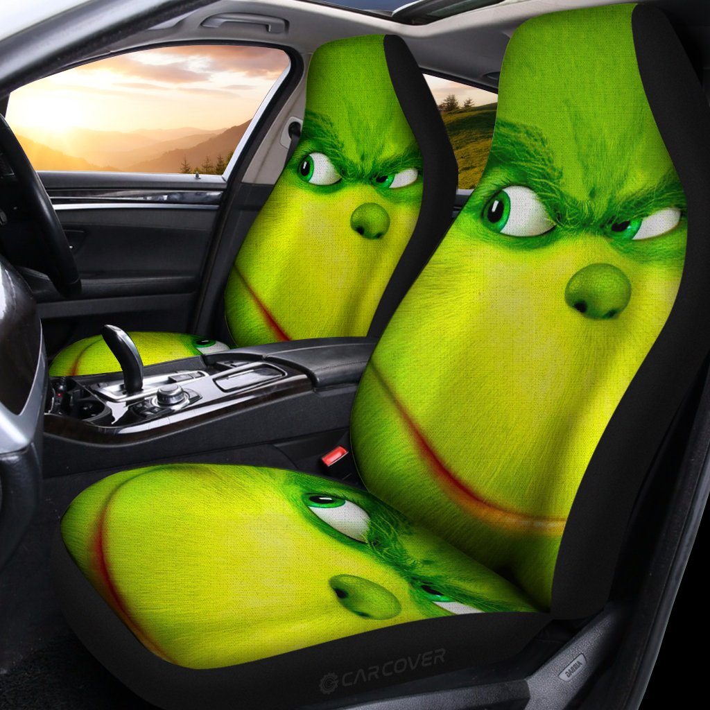 Grinch Car Seat Covers Custom Christmas Car Interior Accessories - Gearcarcover - 2