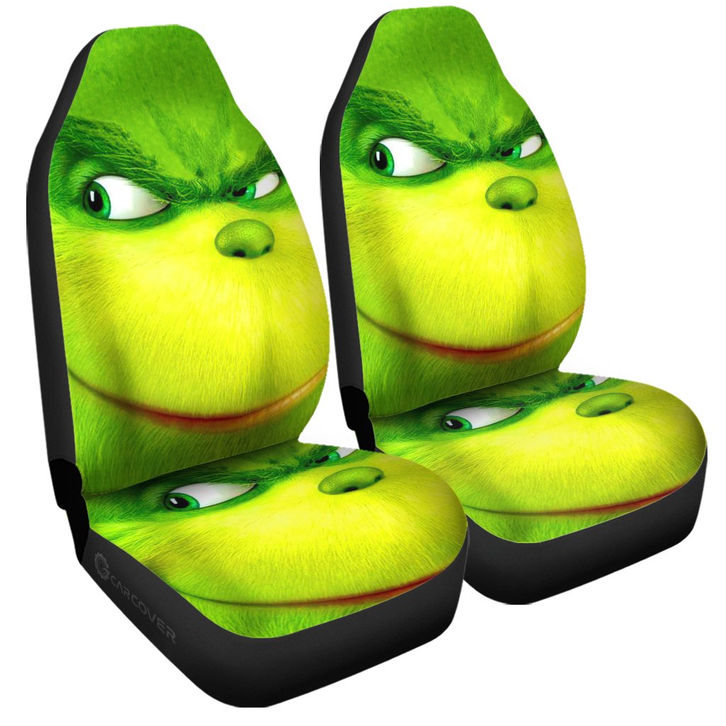 Grinch Car Seat Covers Custom Christmas Car Interior Accessories - Gearcarcover - 3