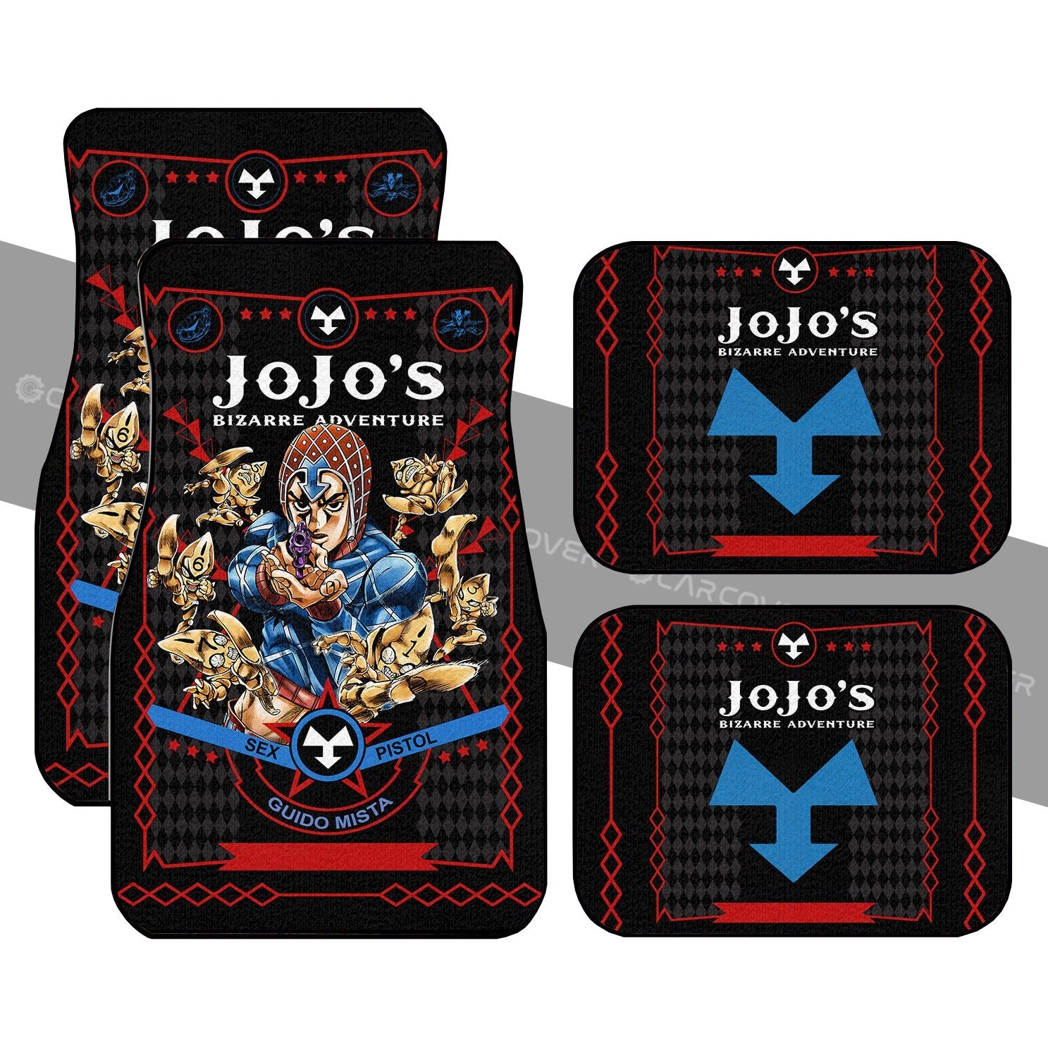 Guido Mista Car Floor Mats Custom Anime JoJo's Bizarre Adventure Car Accessories - Gearcarcover - 1