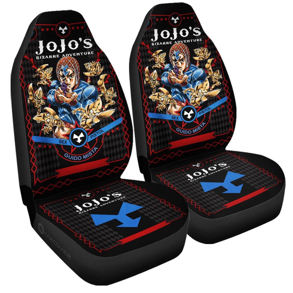 Guido Mista Car Seat Covers Custom Anime JoJo's Bizarre Adventure Car Accessories - Gearcarcover - 3