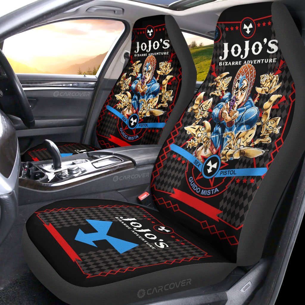 Guido Mista Car Seat Covers Custom Anime JoJo's Bizarre Adventure Car Accessories - Gearcarcover - 2