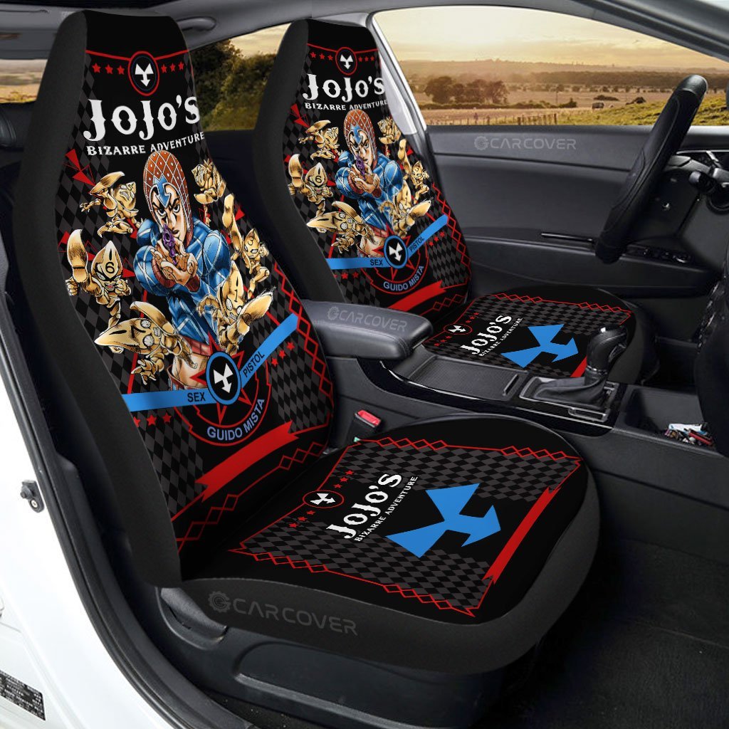 Guido Mista Car Seat Covers Custom Anime JoJo's Bizarre Adventure Car Accessories - Gearcarcover - 1