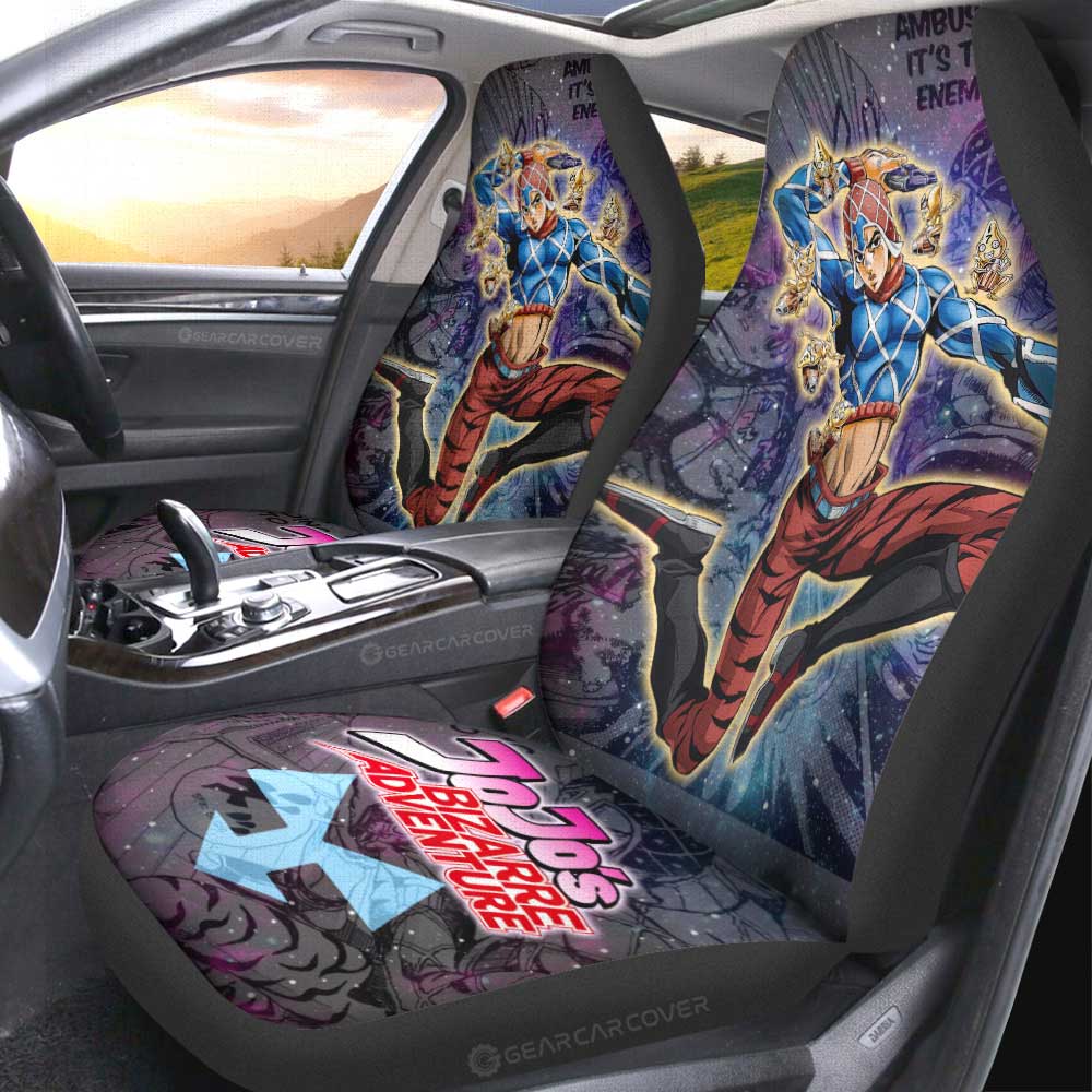 Guido Mista Car Seat Covers Custom Galaxy Style JJBA Anime Car Accessories - Gearcarcover - 2