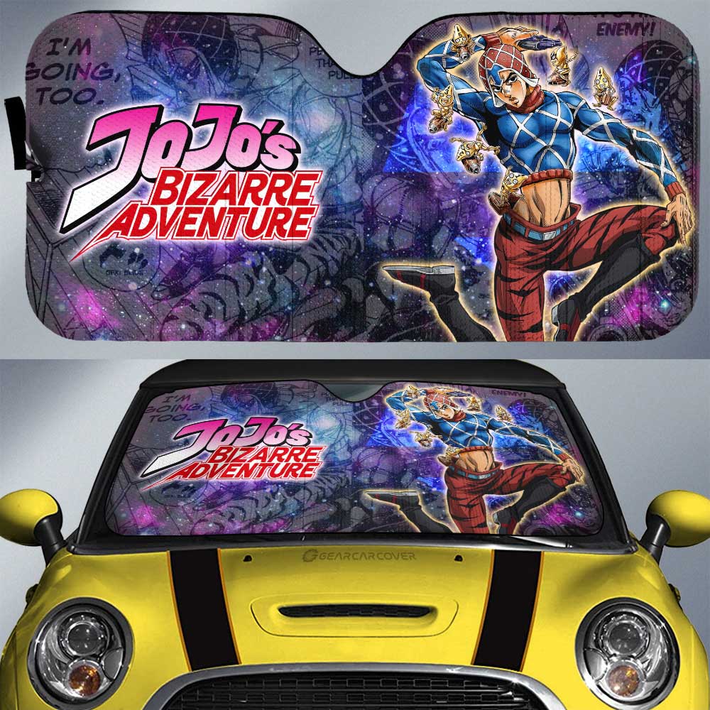 Guido Mista Car Sunshade Custom JJBA Anime Car Accessories Galaxy Style - Gearcarcover - 1