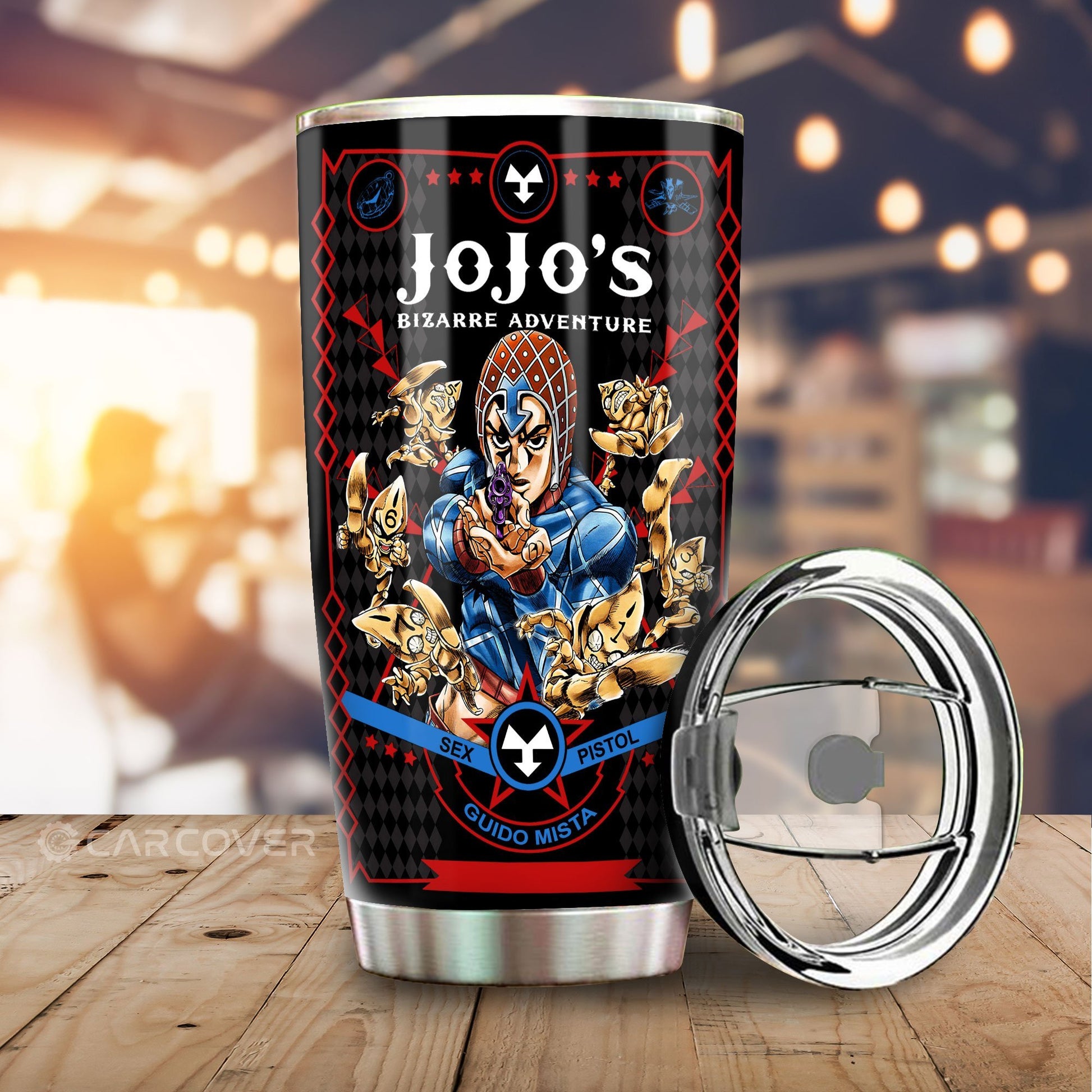 Guido Mista Tumbler Cup Custom Anime JoJo's Bizarre Adventure Car Accessories - Gearcarcover - 1