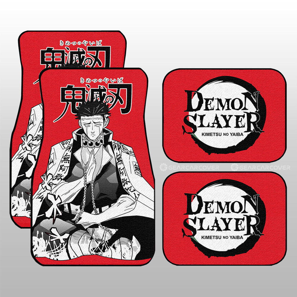 Gyomei Himejima Car Floor Mats Custom Demon Slayer Anime Car Accessories Manga Style For Fans - Gearcarcover - 1
